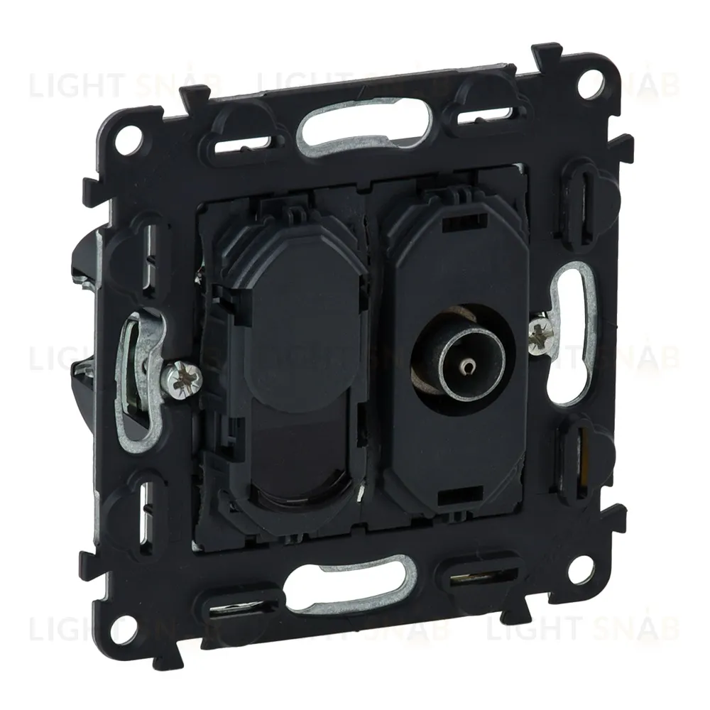 Valena IN'Matic Механизм розетки TV "звезда" и интернет RJ45 Кат.6 экранированный 753055 753055