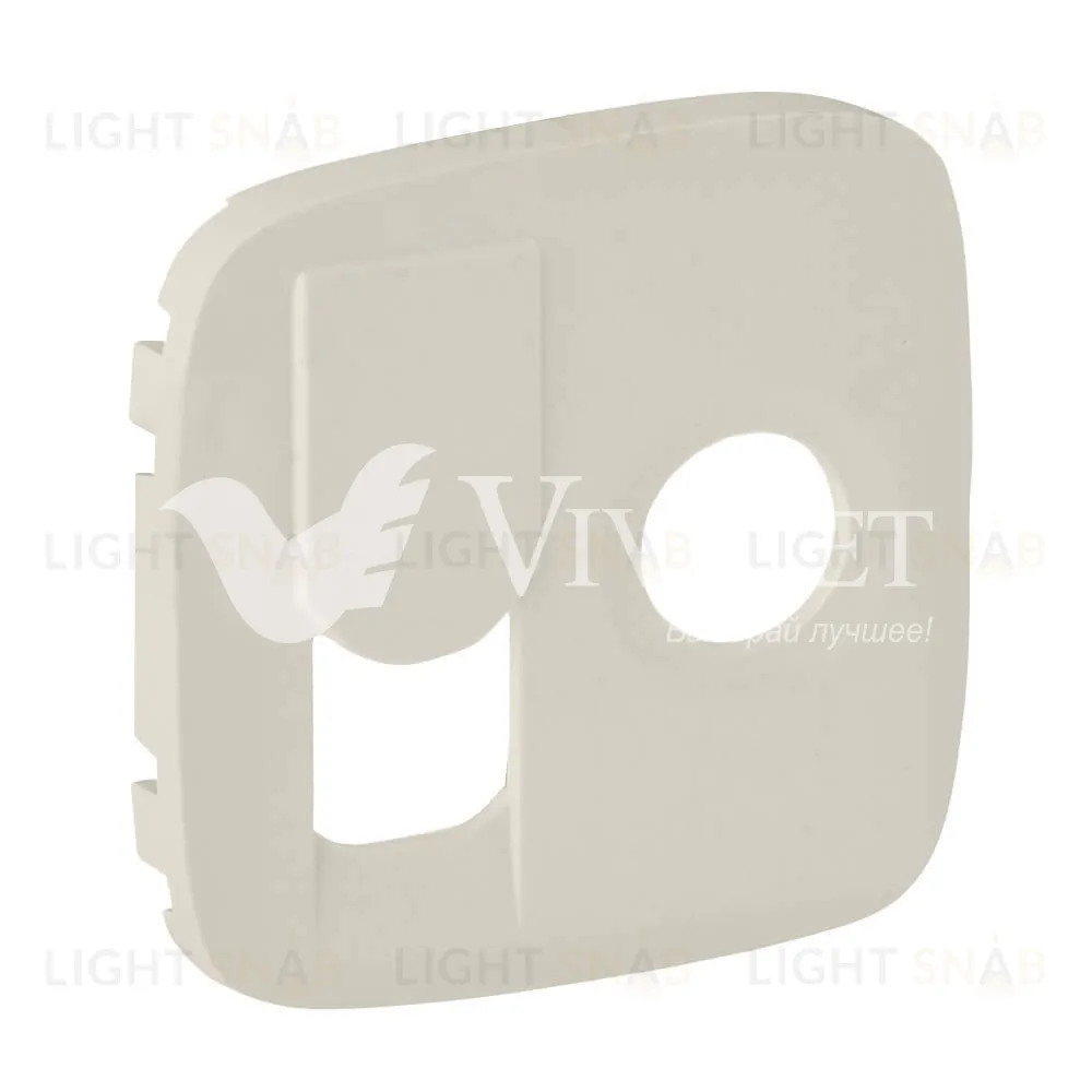 Valena ALLURE.Лицевая панель розетки TV-RJ45.Слоновая кость 754836 754836
