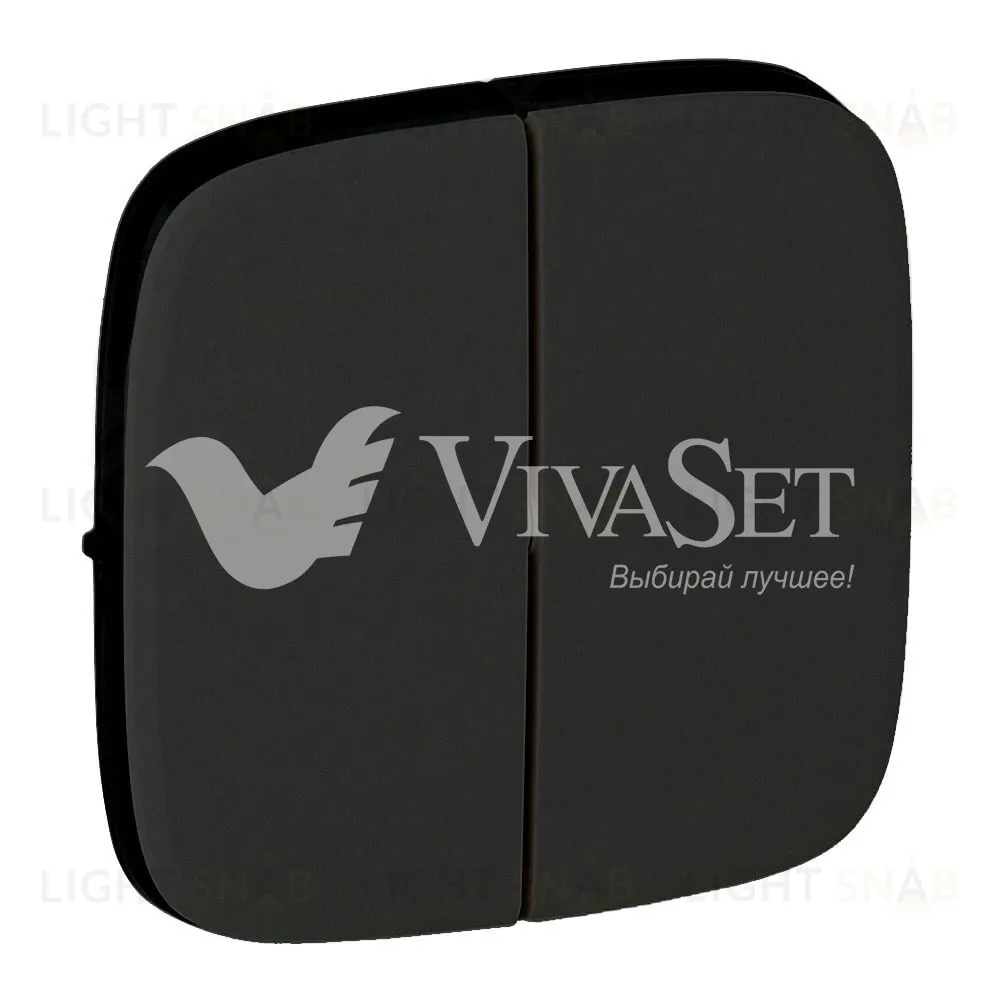 Valena ALLURE.Лицевая панель для двухклавишного выключателя.Антрацит 755028 755028