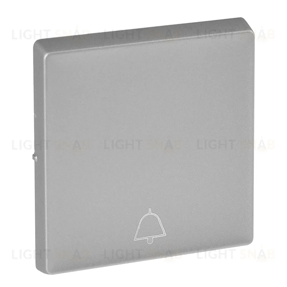 Valena Life. Лицевая панель для кнопочного выключателя, с символом "звонок".Алюминий 755012 755012