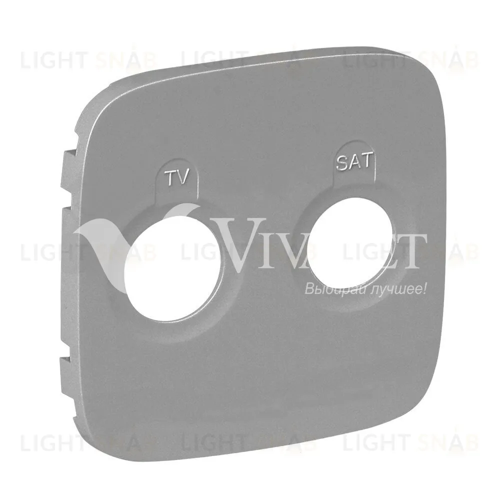 Valena ALLURE.Лицевая панель для розеток TV-SAT.Алюминий 754827 754827