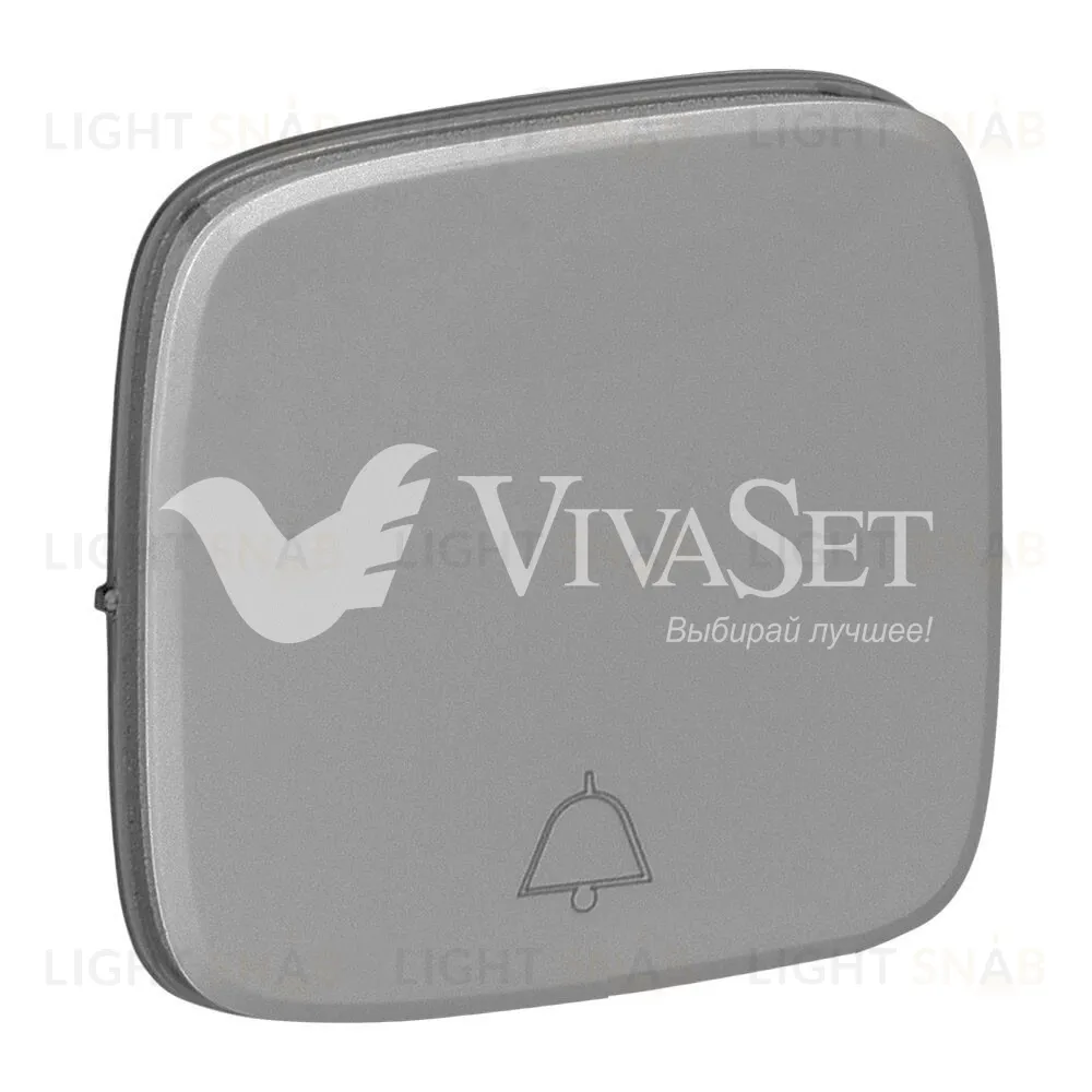 Valena ALLURE.Лицевая панель для кнопочного выключателя, с символом ”звонок”.Алюминий 755017 755017