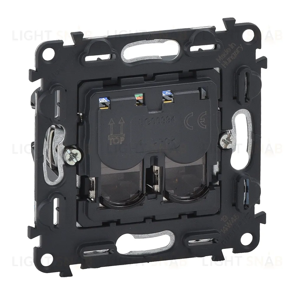 Valena IN'Matic Механизм компьютерной двойной розетки RJ45 Кат.6 UTP 753043 753043