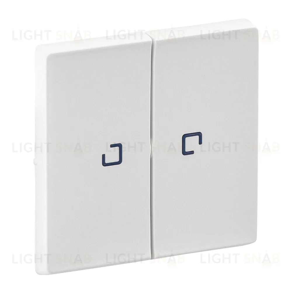 Valena Life. Лицевая панель для выключателя двухклавишного с подсветкой .Белая 755220 755220