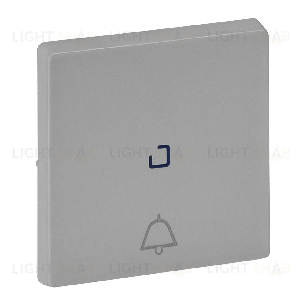 Valena Life. Лицевая панель для кноп. выкл., с символом "звонок",c линзой для подсветки.Алюминий 755052 755052