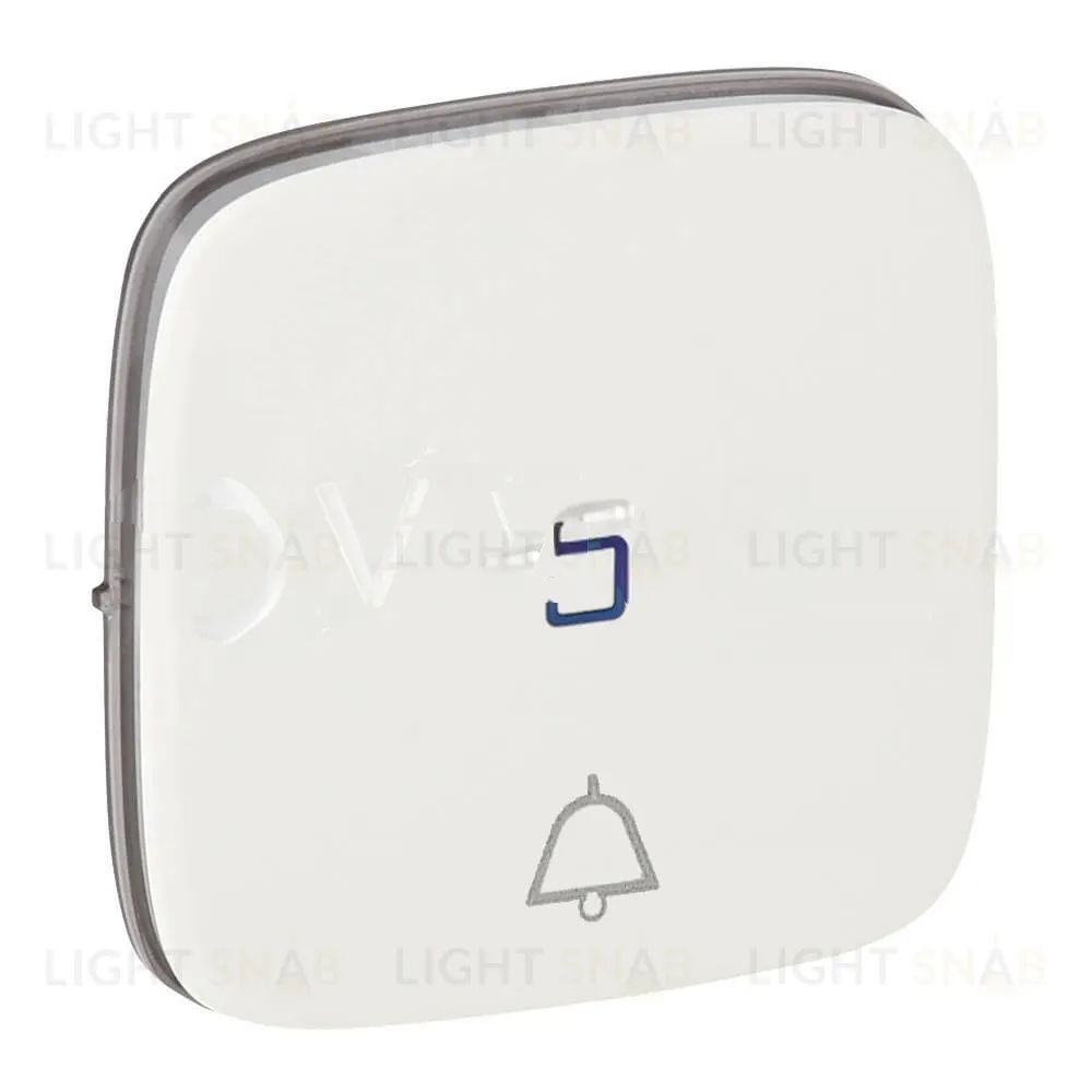 Valena ALLURE.Лицевая панель для кнопочного выключателя, с символом ”звонок”,c линзой для подсветки.Белая 755090 755090