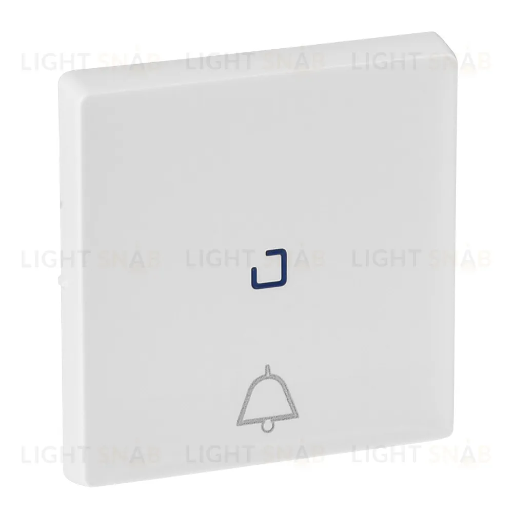 Valena Life. Лицевая панель для кнопочного выключателя, с символом "звонок",c линзой для подсветки.Белая 755050 755050