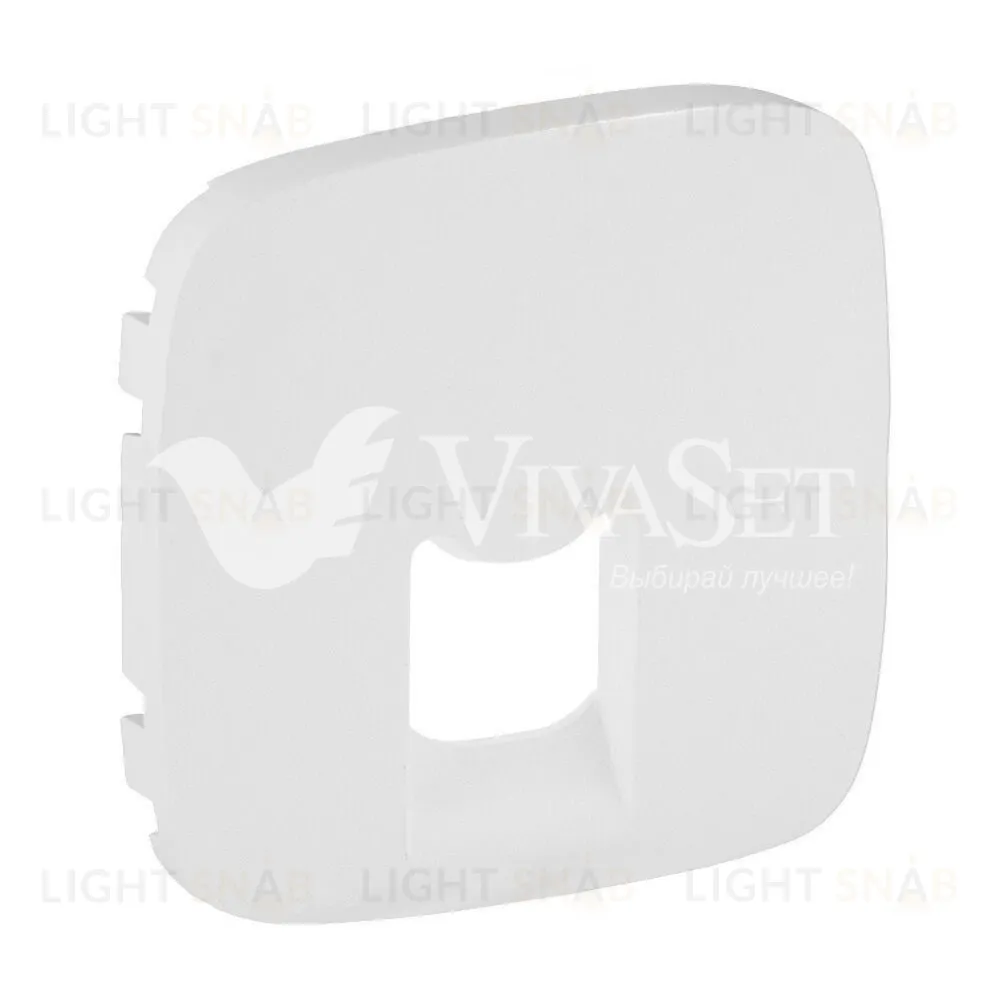 Valena ALLURE.Лицевая панель для одиночных телефонных/информационных розеток.Белая 755415 755415