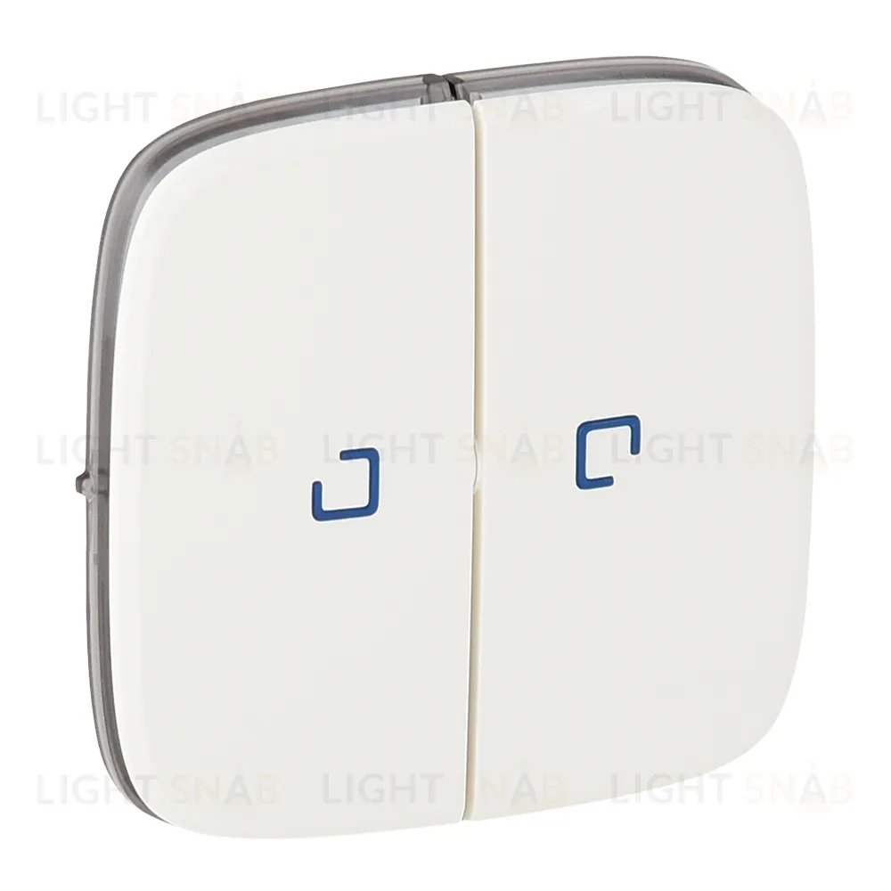 Valena ALLURE.Лицевая панель для выключателя двухклавишного с подсветкой .Белая 755225 755225