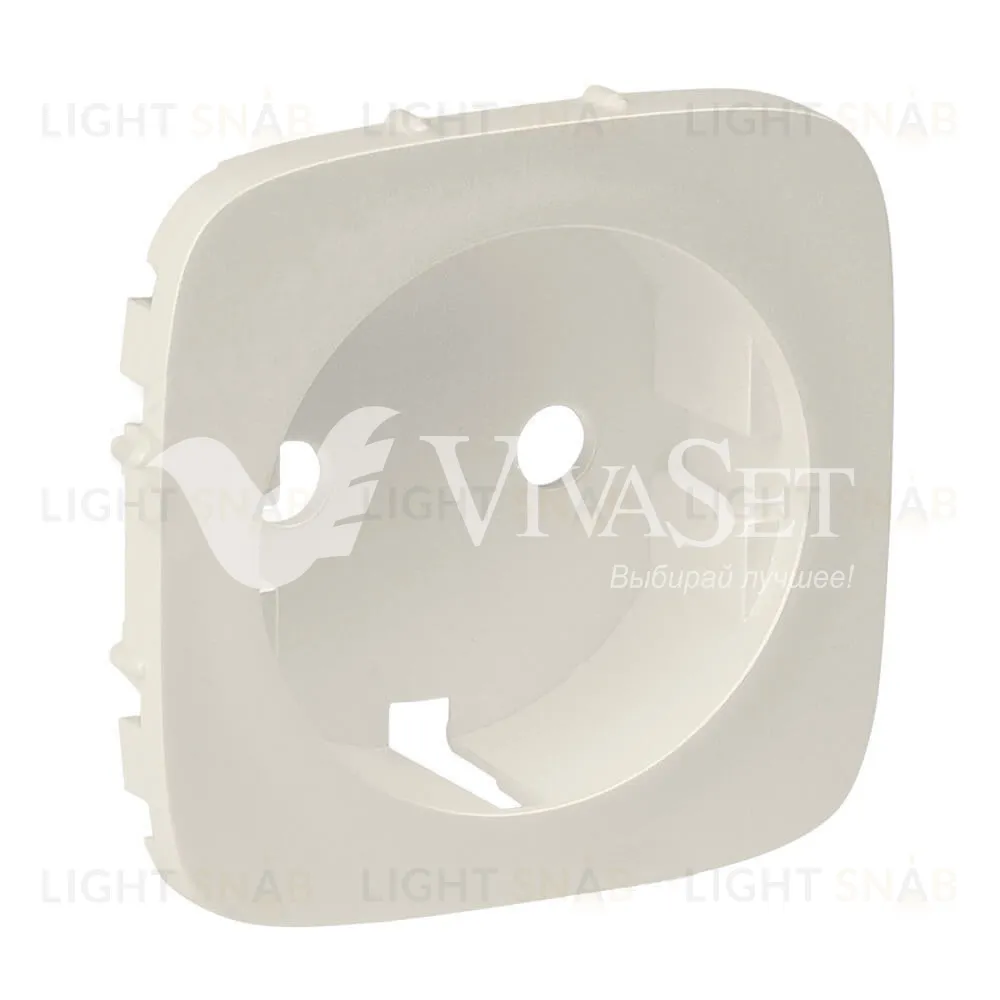 Valena ALLURE.Лицевая панель розетки 2К+З.Слоновая кость 755206 755206