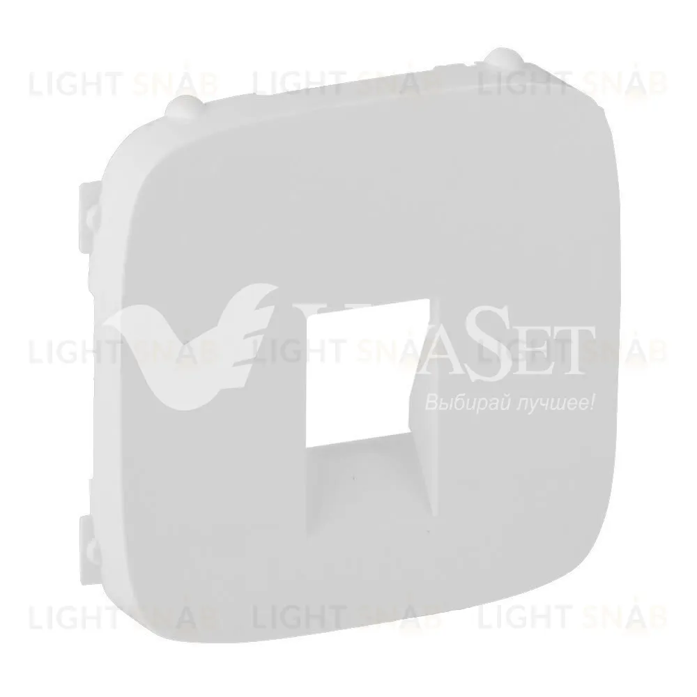 Valena ALLURE.Лицевая панель для аудиорозетки с пружинными зажимами одиночной.Белая 755365 755365