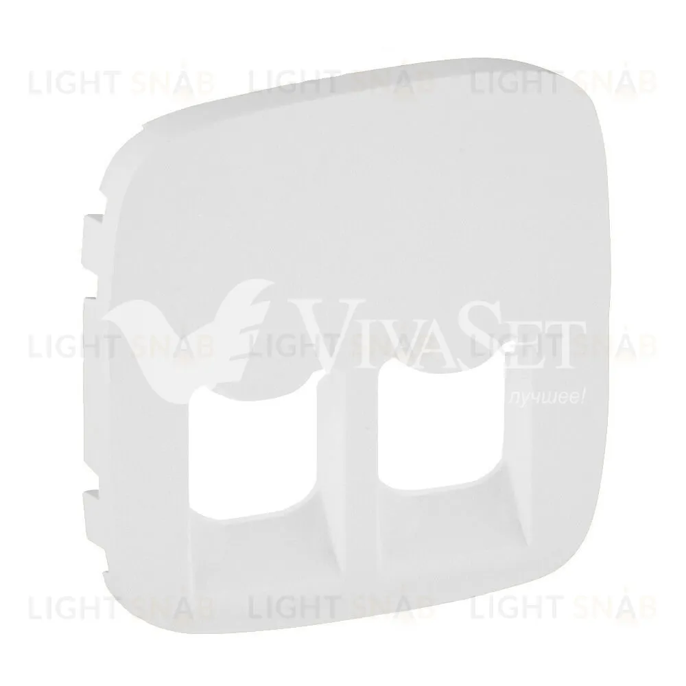 Valena ALLURE.Лицевая панель для двойных телефонных/информационных розеток.Белая 755425 755425