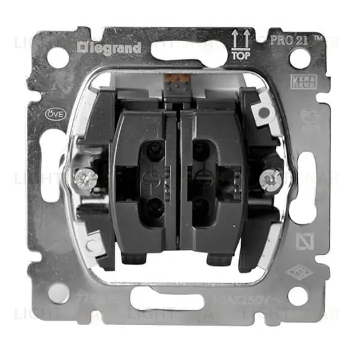 Legrand PRO 21 Мех Выключатель 2-х клавишный 775805 775805
