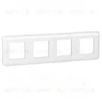 Legrand Mosaic Белый Рамка 4-ая горизонт 8М (New) 78808 78808