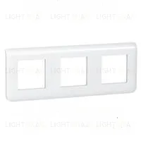Legrand Mosaic Белый Рамка 3-ая горизонт 6М (New) 78806 78806