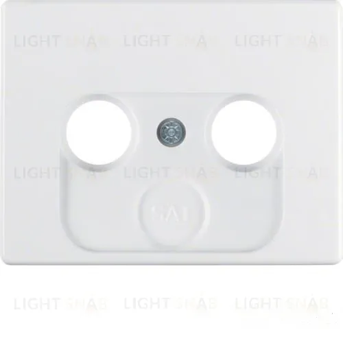 Лицевая панель антенной розетки TV-FM-Sat пластик белый глянцевый 12010179