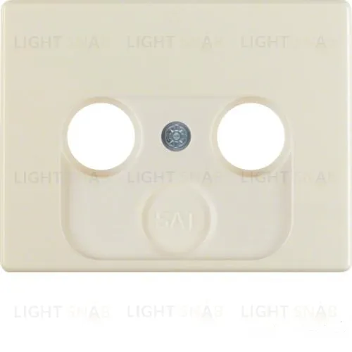 Лицевая панель антенной розетки TV-FM-Sat пластик кремовый глянцевый 12010112