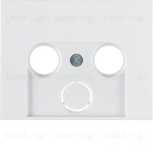 Лицевая панель антенной розетки TV-FM-Sat пластик белый глянцевый 12017019