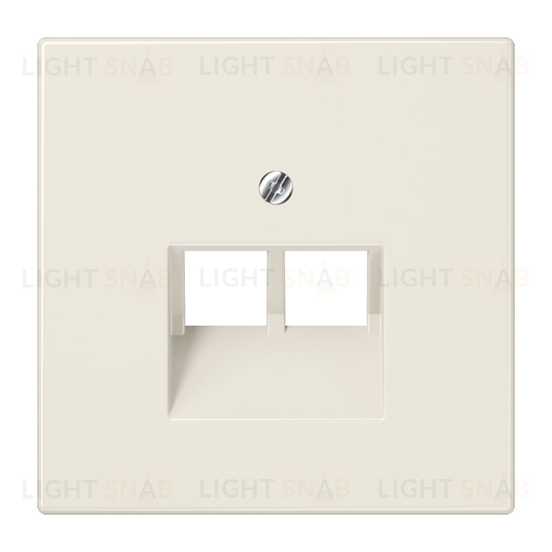 Jung LS 990 Бежевая накладка 2-ой наклонной ТЛФ/комп розетки LS969-2UA LS969-2UA