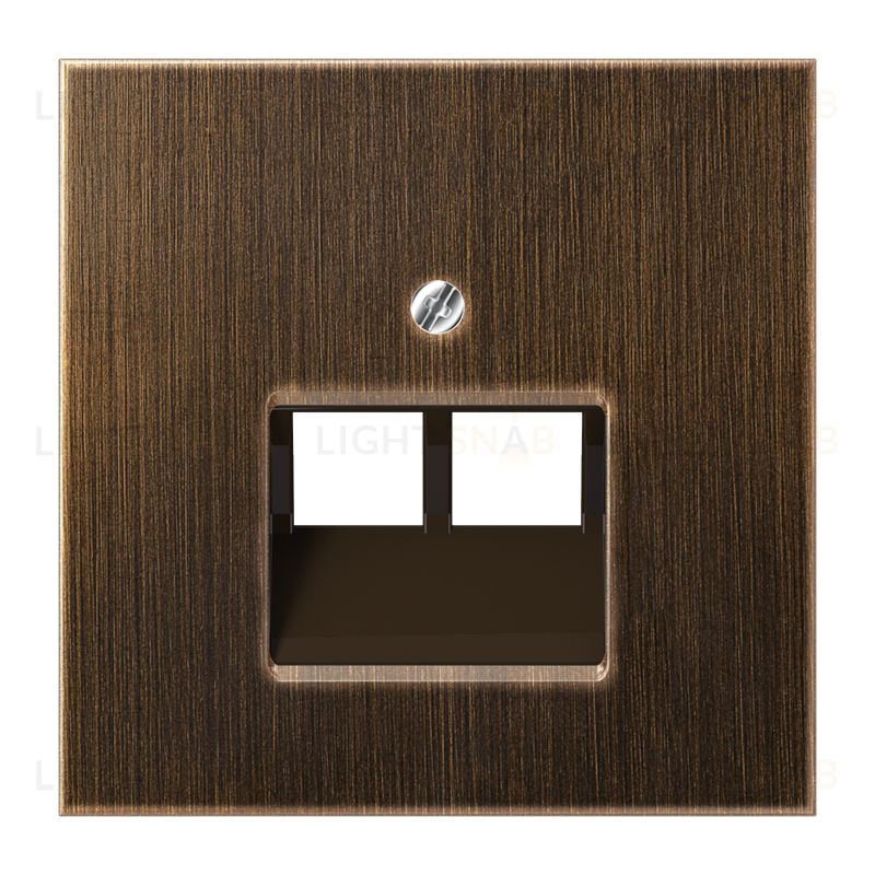 Jung LS 990 Накладнка на двойные UAE-розетки, Антик ME2969-2UAAT ME2969-2UAAT