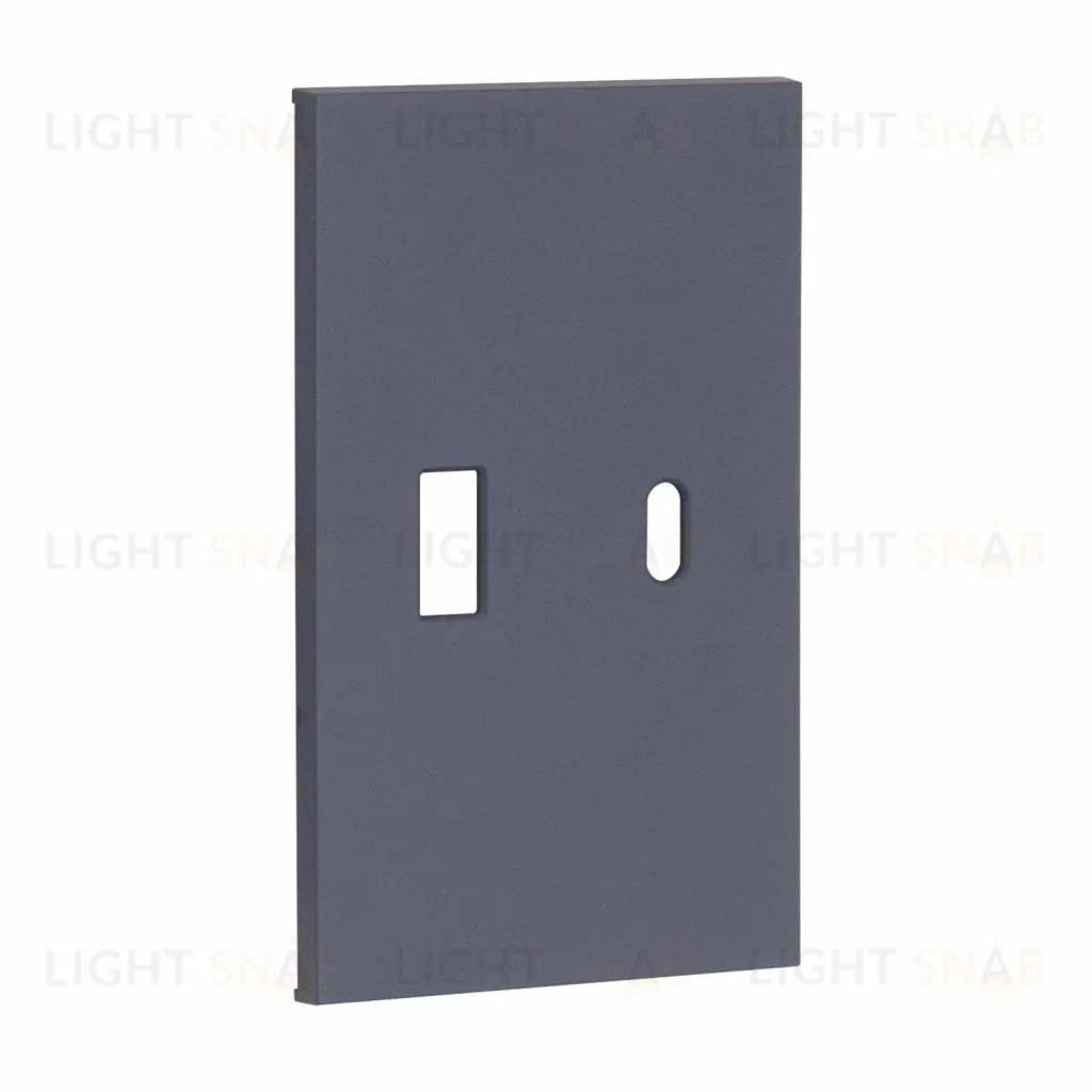 Meiton USB+type с накладкой 2-ух модульная цвет-Грифель матовый AL12C AL12C