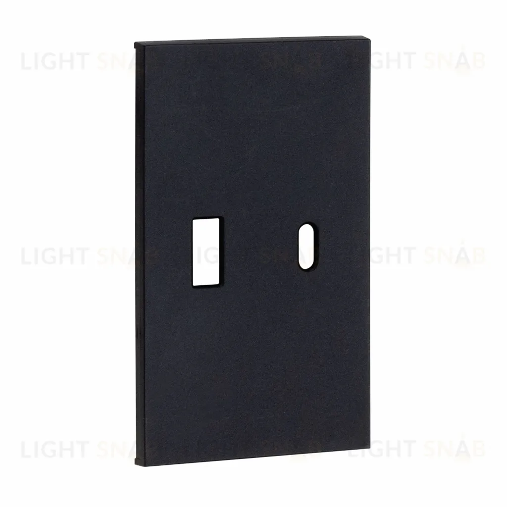 Meiton USB+type с накладкой 2-ух модульная цвет-черный матовый AG12C AG12C