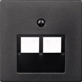 Merten SM Антрацит Накладка розетки ТЛФ/комп 2-ой наклонной MTN298014 MTN298014