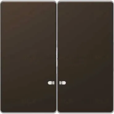 Клавиша двойная с окошком Merten D-life мокко металл MTN3420-6052 MTN3420-6052