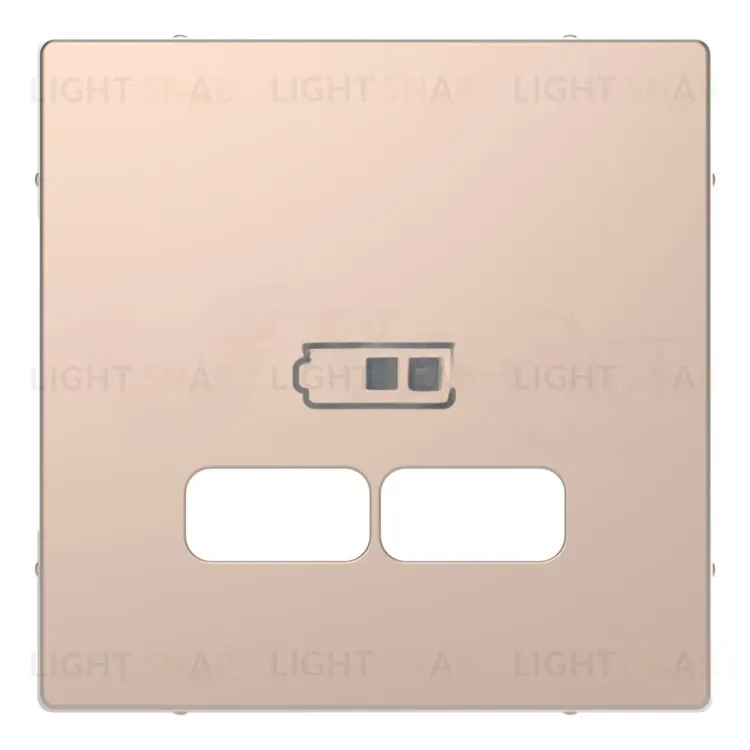 SE Merten D-Life Шампань Центральная накладка для USB механизма 2,1А MTN4367-6051 MTN4367-6051