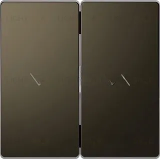 Клавиша двойная для жалюзи Merten D-life мокко металл MTN3855-6052 MTN3855-6052