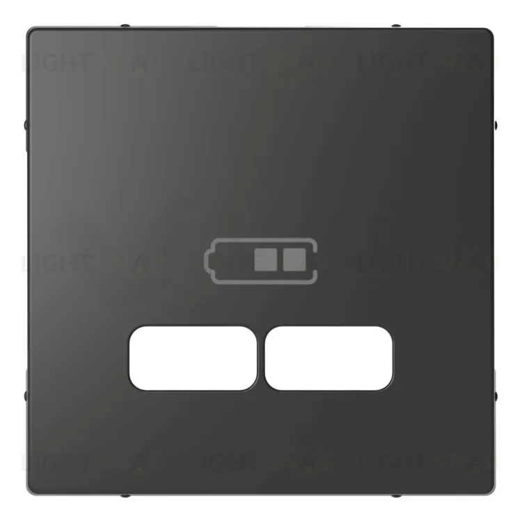 SE Merten D-Life Антрацит Накладка центральная для USB механизма 2,1А MTN4367-6034 MTN4367-6034