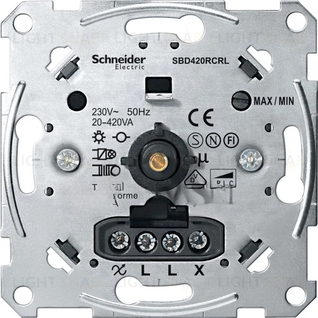 Merten механизм светорегулятора поворотно-нажимного универсальный 20-420ВТ MTN5138-0000 MTN5138-0000
