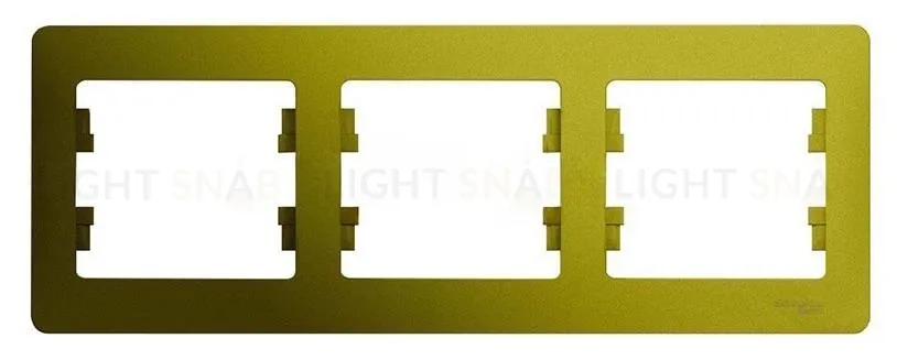 Рамка тройная Schneider Glossa фисташковый GSL001003 GSL001003