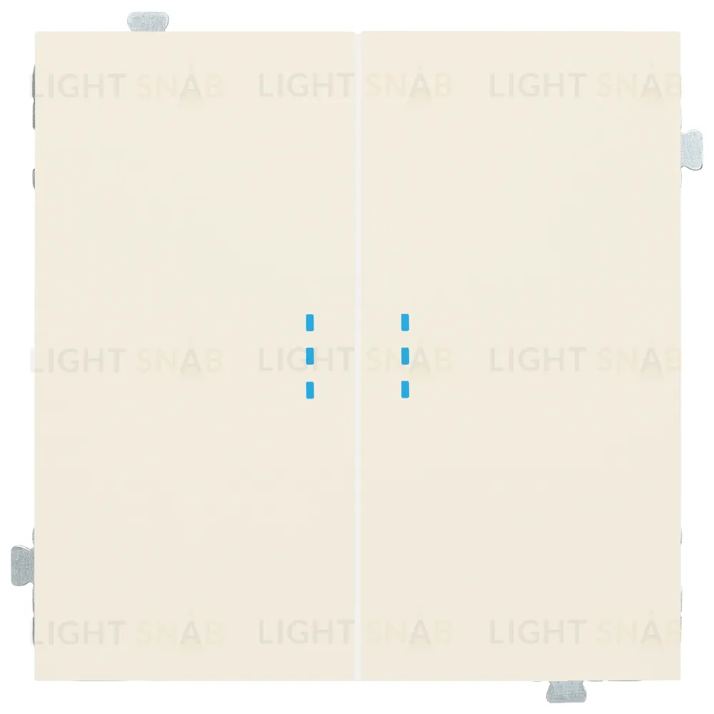 Rikett Клавиши для двухклавишного перекрестного выключателя с подсветкой кремовый матовый 35615 MC 35615 MC