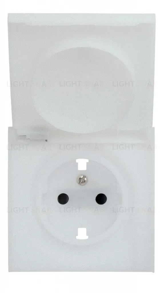 Rikett Лицевая панель для розетки 2к+з с крышкой серебро 35634 SV 35634 SV