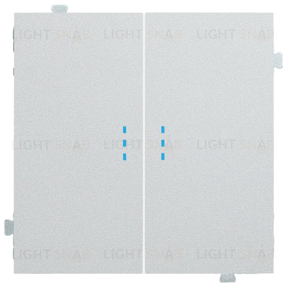 Rikett Клавиши для двухклавишного перекрестного выключателя с подсветкой серебро 35615 SV 35615 SV