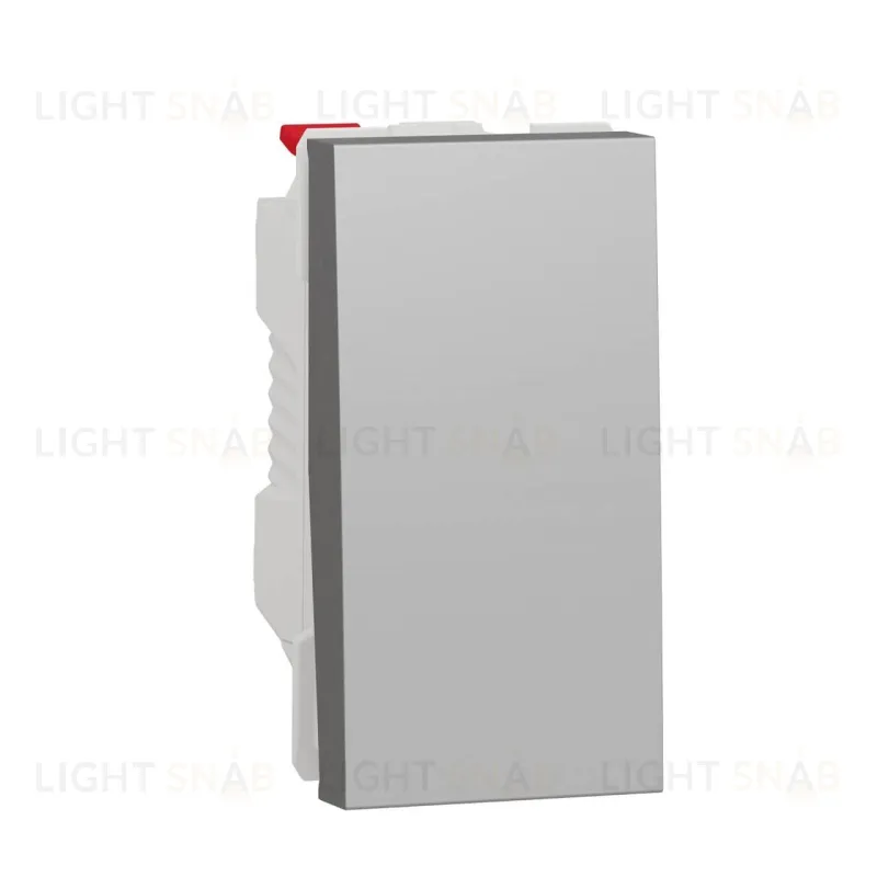 SE Unica Modular Выключатель 1-клавишный, сх. 1, 10 AX, 250В, 1 модуль алюминий NU310130 NU310130