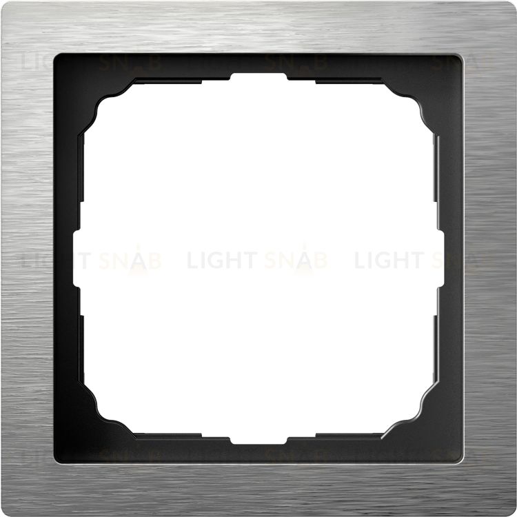 Рамка одинарная System Electric ArtGallery Pure, металл алюминий GAL312101 GAL312101