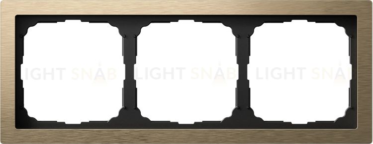 Рамка тройная System Electric ArtGallery Pure, металл латунь GAL312203 GAL312203