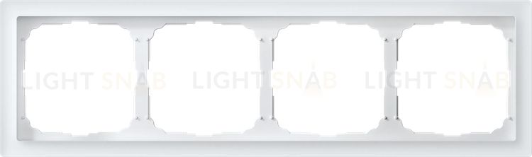 Рамка четверная System Electric ArtGallery Pure, матовое органическое стекло белый GAL330104 GAL330104