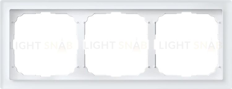 Рамка тройная System Electric ArtGallery Pure, органическое стекло белый GAL320103 GAL320103