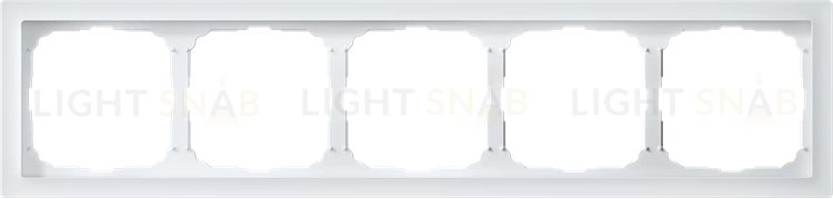 Рамка пятерная System Electric ArtGallery Pure, матовое органическое стекло белый GAL330105 GAL330105