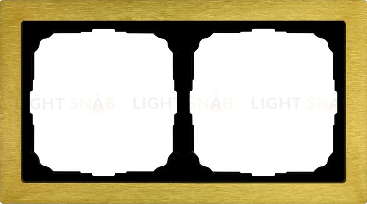 Рамка двойная System Electric ArtGallery Pure, металл золото GAL312402 GAL312402