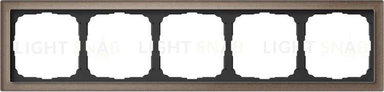 Рамка пятерная System Electric ArtGallery Pure, органическое стекло мокко GAL320605 GAL320605