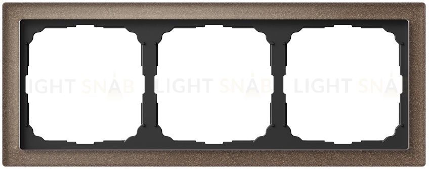 Рамка тройная System Electric ArtGallery Pure, органическое стекло мокко GAL320603 GAL320603