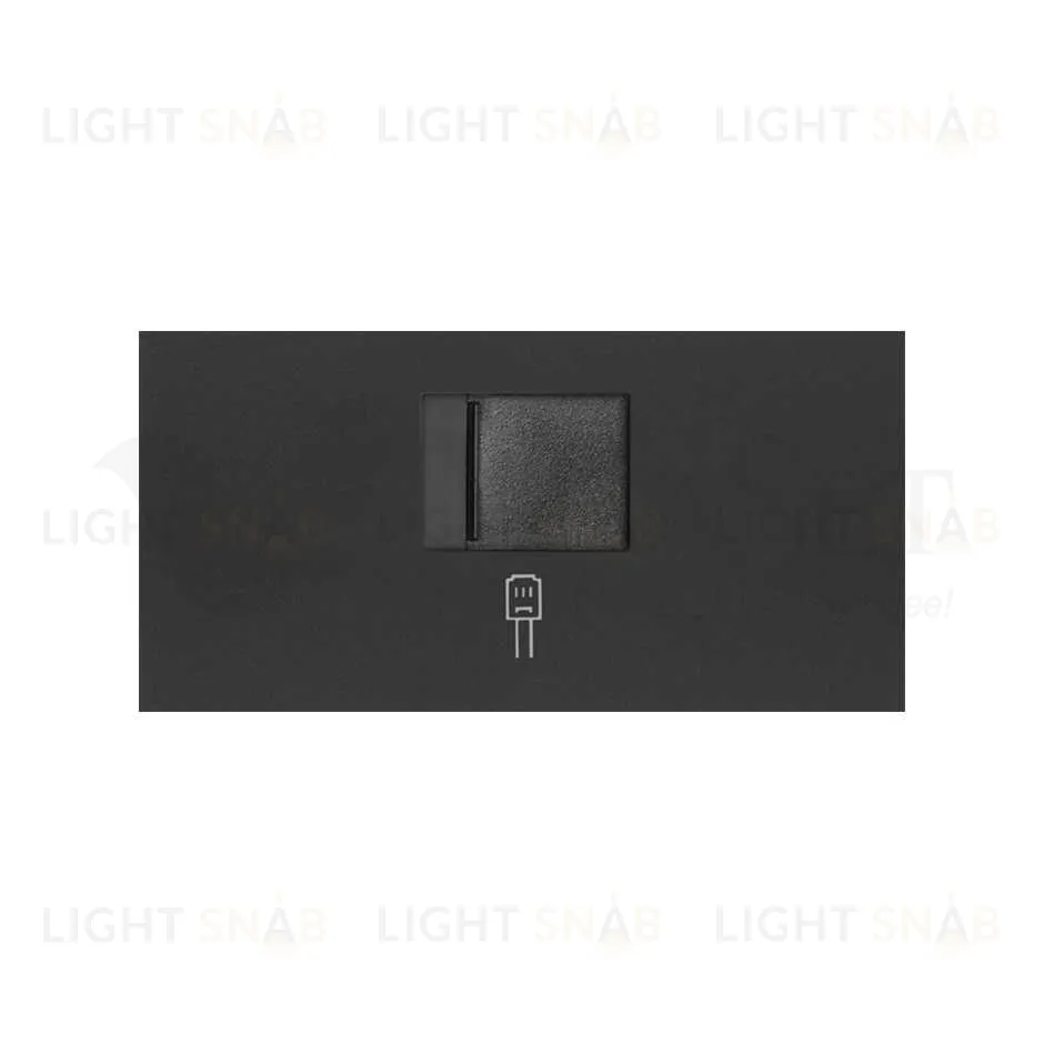 Simon 100 Черный матовый Накладка розетки RJ45 10000005-238 10000005-238