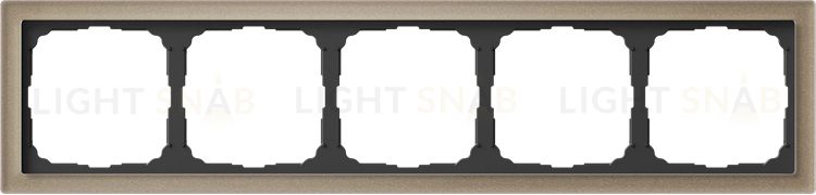 Рамка пятерная System Electric ArtGallery Pure, органическое стекло шампань GAL320505 GAL320505