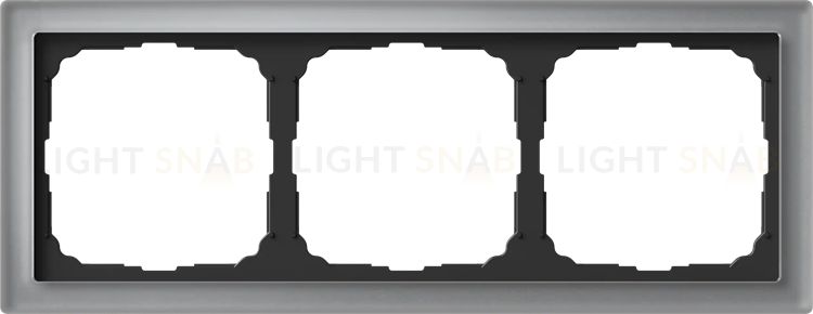 Рамка тройная System Electric ArtGallery Pure, органическое стекло алюминий GAL320303 GAL320303