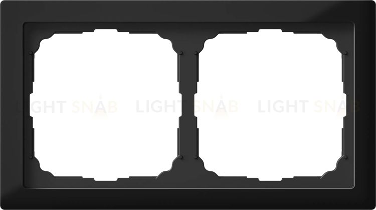 Рамка двойная System Electric ArtGallery Pure, органическое стекло черное GAL321002 GAL321002