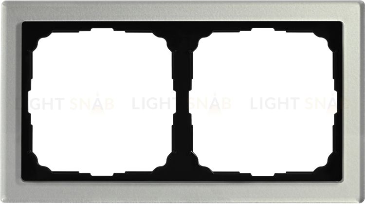 Рамка двойная System Electric ArtGallery Pure, органическое стекло алюминий GAL320302 GAL320302